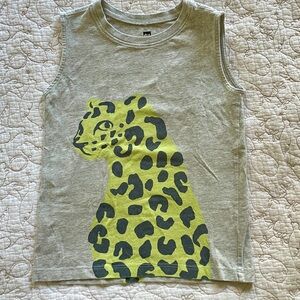 Tea Collection Two-Sided Gray Leopard Tank Top - Tail on Reverse